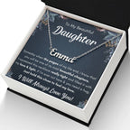 TO MY DAUGHTER CHAPTERS SQUEEZED NAME NECKLACE GIFT SET