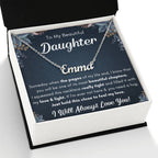 TO MY DAUGHTER CHAPTERS SQUEEZED NAME NECKLACE GIFT SET