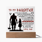 TO MY DAUGHTER VIKING SQUARE ACRYLIC PLAQUE