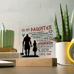 TO MY DAUGHTER VIKING SQUARE ACRYLIC PLAQUE