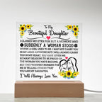 TO MY DAUGHTER SQUARE ACRYLIC PLAQUE