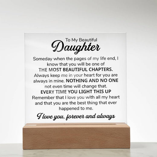 TO MY DAUGHTER CHAPTERS SQUARE PLAQUE