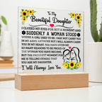 TO MY DAUGHTER SQUARE ACRYLIC PLAQUE