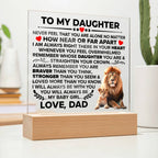 TO MY DAUGHTER BRAVER SQUARE ACRYLIC